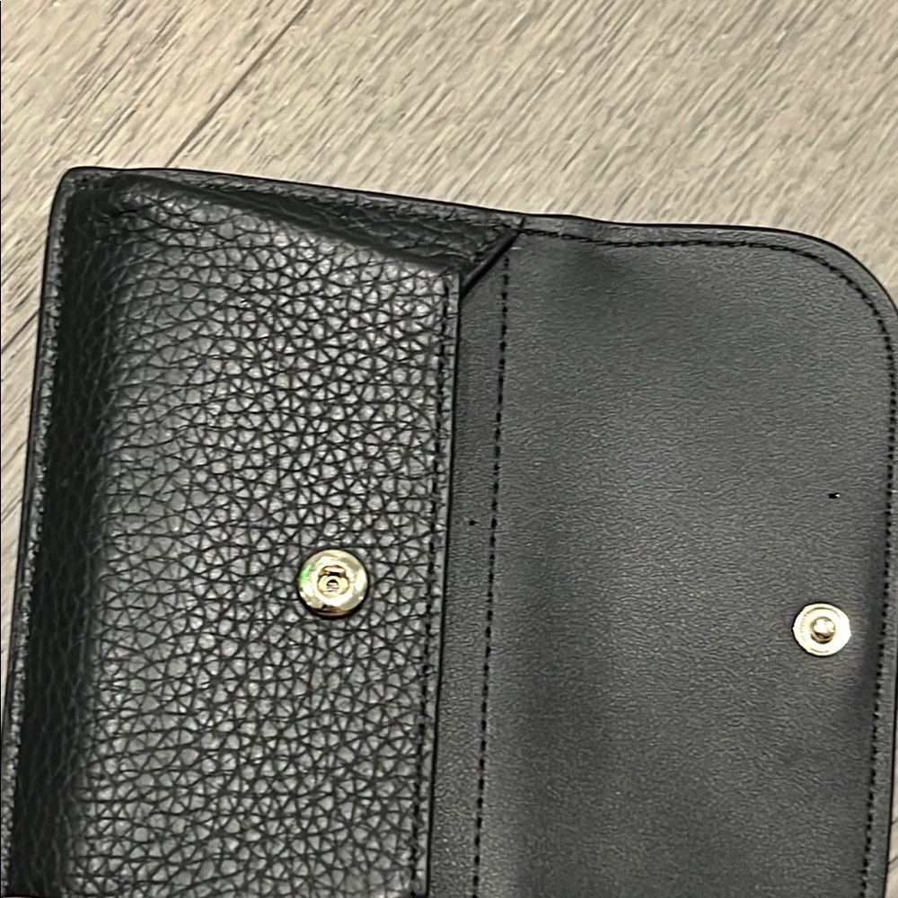 Kate Spade Black Dumpling Pebbled Leather Card Holder Wallet - Picture 6 of 9